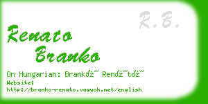 renato branko business card